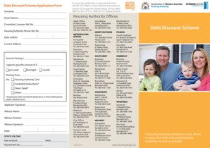 Debt Discount Scheme Application Form