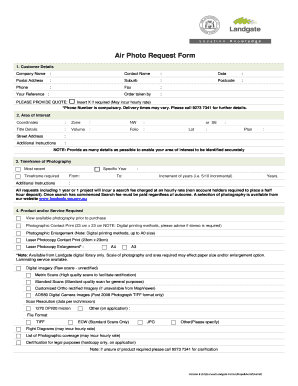 Air Photo Request Form