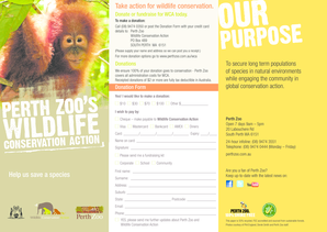 Wildlife Conservation Action Donation Form