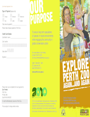 Zoo Friends Registration Form
