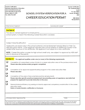 Nebraska Teacher Certification Application