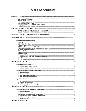ACAP MDS V2.0 Data Collection Form