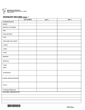 Newborn Record Form