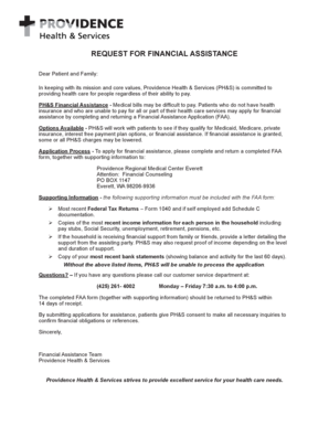 Financial Assistance Application