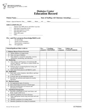 Diabetes Education Record