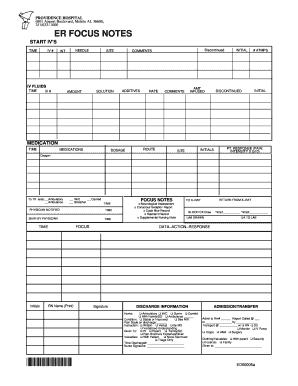 Providence Hospital Emergency Department Nursing Notes