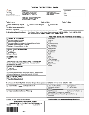 Cardiology Referral Form