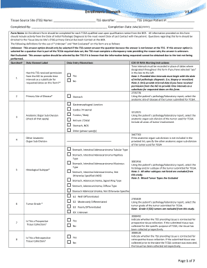 Stomach Cancer Enrollment Form