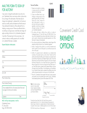 Credit Card AutoPay Enrollment Form