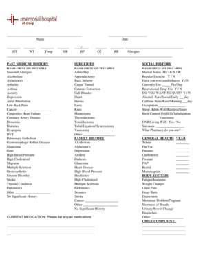 Patient Medical History Form