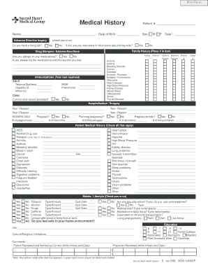 Medical History Form