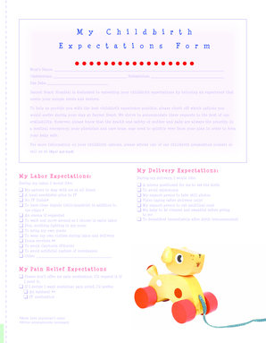 Childbirth Expectations Form