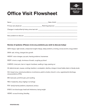 Office Visit Flowsheet