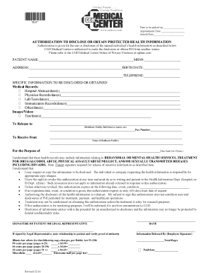 Authorization to Disclose Protected Health Information