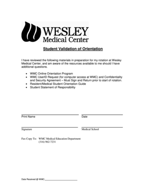 Student Validation of Orientation
