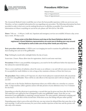 HIDA Scan Procedure Information