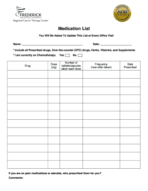 Women's Health History Form