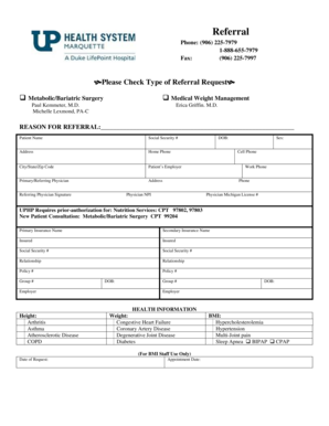 Medical Weight Management Referral Form