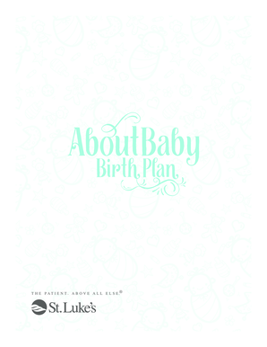 St. Luke’s About Baby Birth Plan