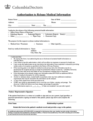 Authorization to Release Medical Information