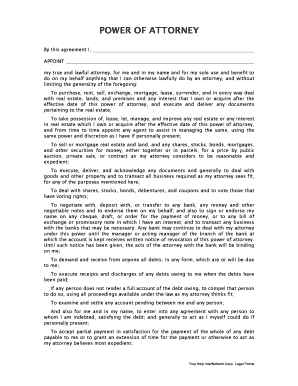 Power of Attorney for Real Estate and Financial Matters