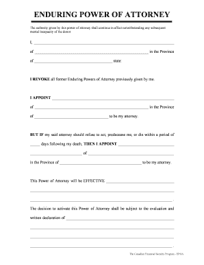 Enduring Power of Attorney