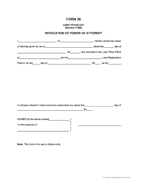 Revocations of Power of Attorney