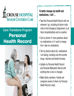 Personal Health Record Form