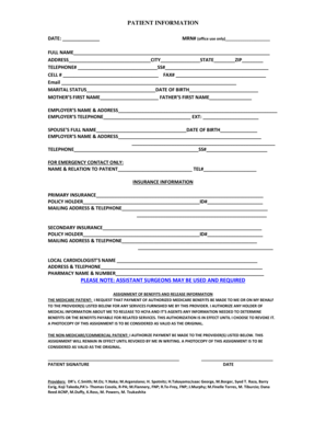 Patient Information Form