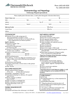 Endoscopy Request Form