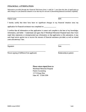 Financial Attestation Form