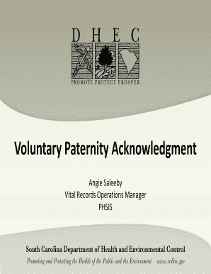 Voluntary Paternity Acknowledgment Form