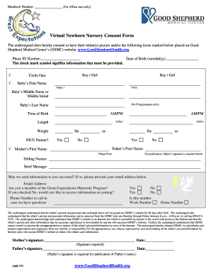 Virtual Newborn Nursery Consent Form