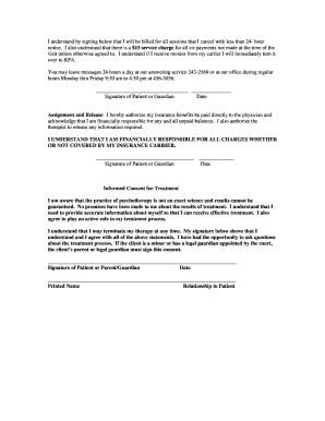 Client Information and Office Policy Statement Informed Consent