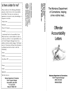 Montana Accountability Letter Request Form