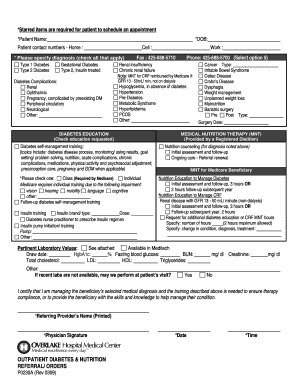 Diabetes Education Medical Nutrition Therapy Form