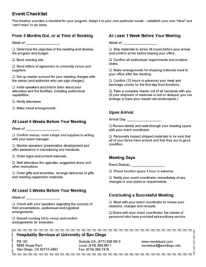Event Planning Checklist