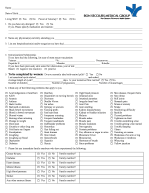 Medical History Form