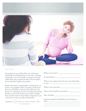 Birth Plan Form