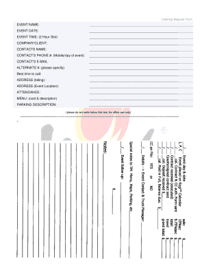 Catering Request Form