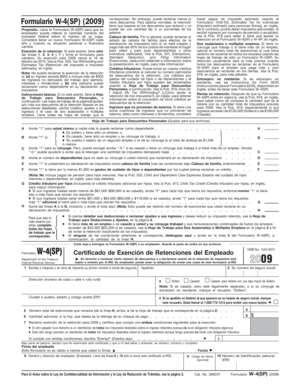 Formulario W-4(SP) (2009)