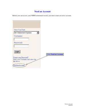 NHRS Retirement Account Setup Form