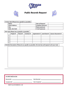 Public Records Request Form