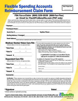 FSA Reimbursement Claim Form