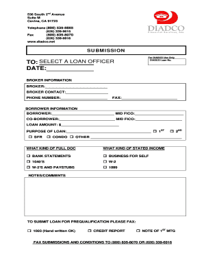 Loan Prequalification Form