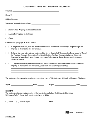 Seller's Real Property Disclosure