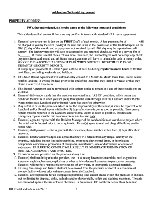 Rental Agreement Addendum