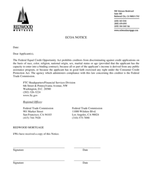 ECOA Notice