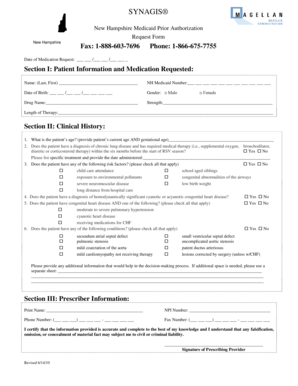 New Hampshire Medicaid Synagis Prior Authorization Request Form
