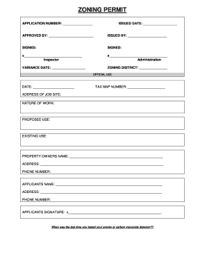 Zoning Permit Application